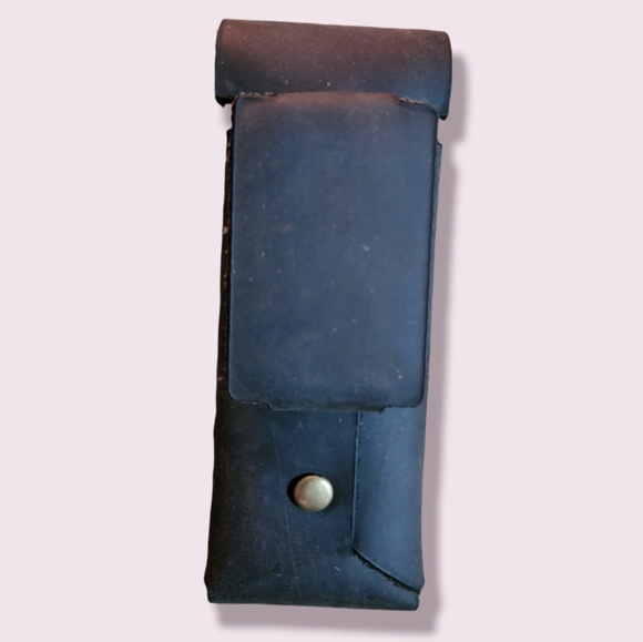 Handmade Black Leather Knife Sheath - Picture 3 of 5